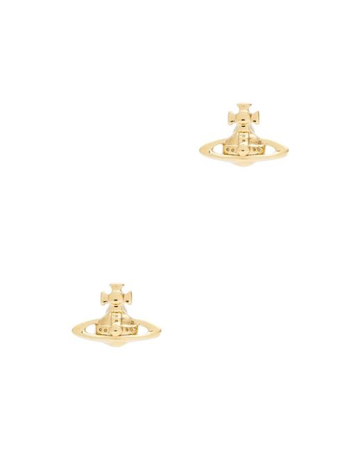 Vivienne Westwood White Lorelei Orb Stud Earrings