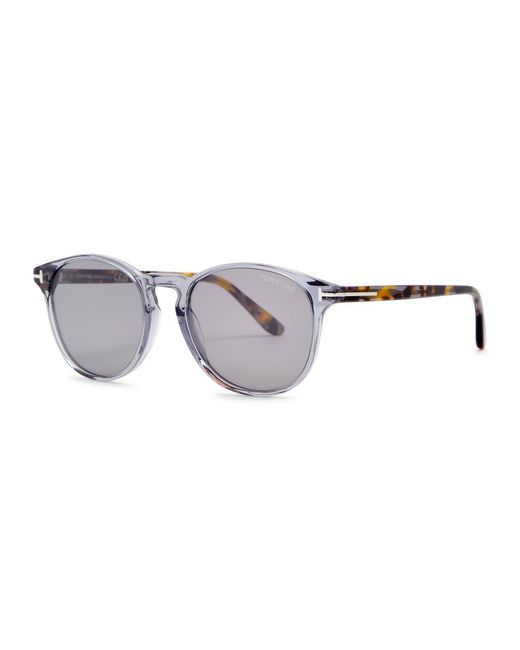 Tom Ford Gray Lewis Round-frame Sunglasses for men