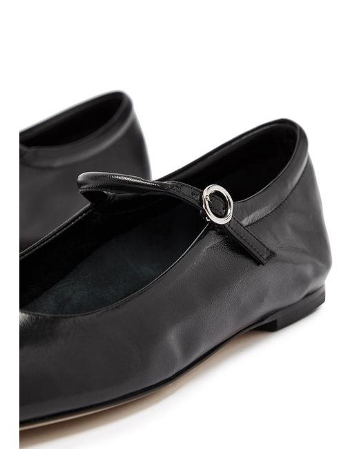 Aeyde Black Uma Leather Flats