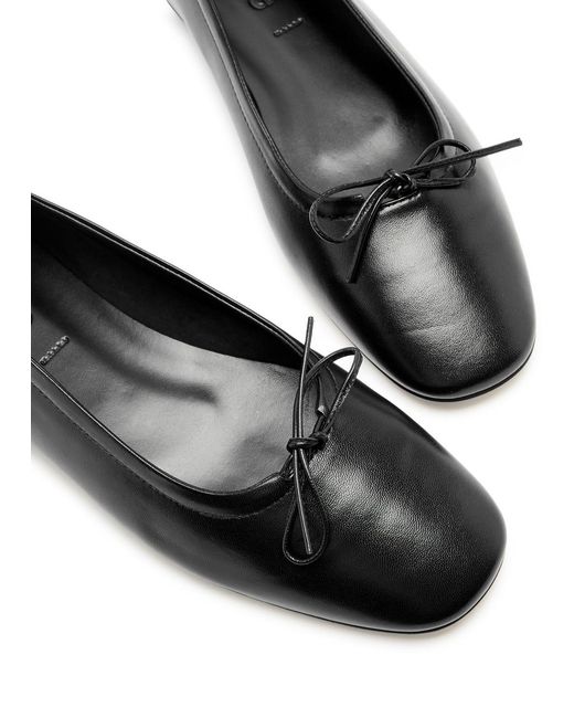 Aeyde Black Delfina Leather Ballet Flats