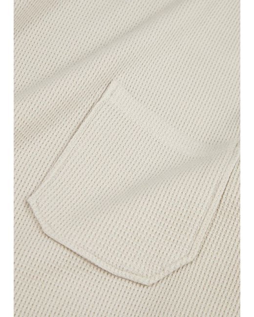 PAIGE White Abe Waffle-knit Cotton-blend Top for men
