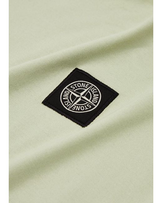Stone Island Green Logo Cotton T-Shirt for men