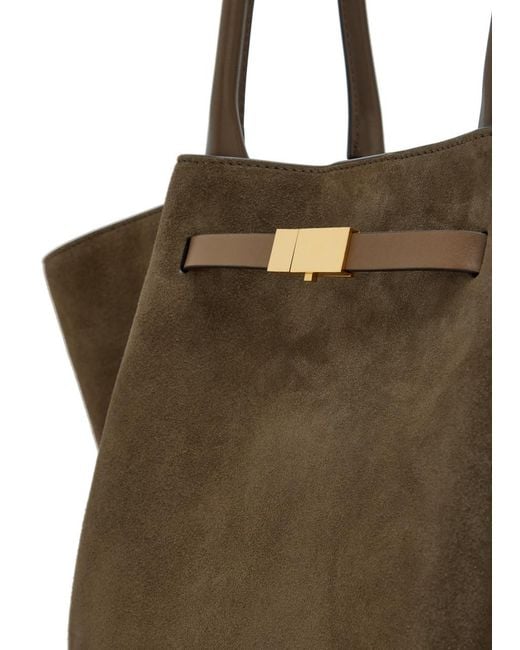 DeMellier London Brown The New York Grained Leather Tote Bag