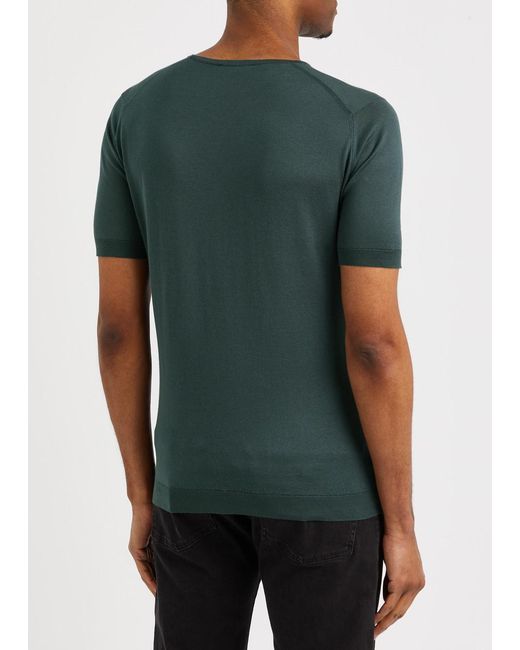 John Smedley Green Belden Cotton T-shirt for men