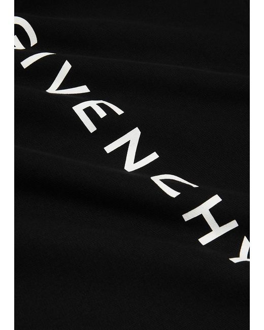 Givenchy Black Logo-print Cotton Sweatshirt for men