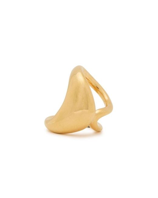 Chloé Metallic Point Sculpted Brass Ring