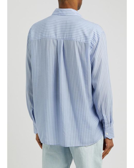 Our Legacy Blue Above Striped Shirt for men