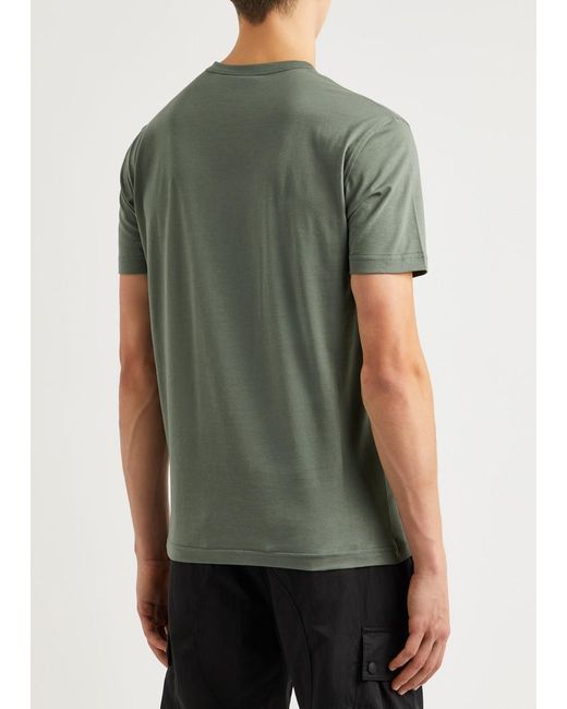 Belstaff Green Logo Cotton T-shirt for men