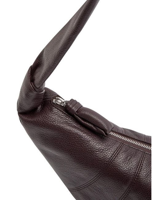 Lemaire Brown Croissant Medium Grained Leather Shoulder Bag