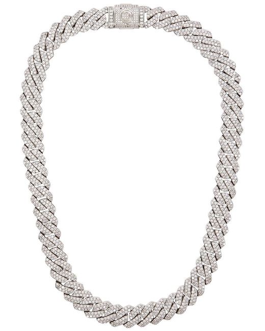 CERNUCCI Prong 18kt White Gold-plated Chain Necklace for men