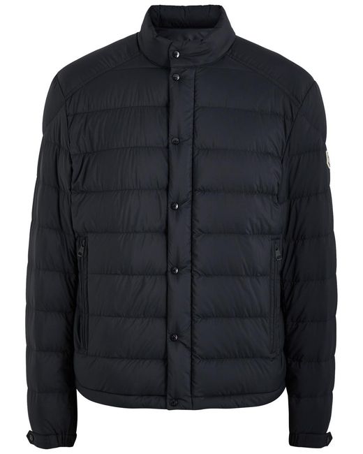 Moncler Black Quilted Nylon Jacket for men