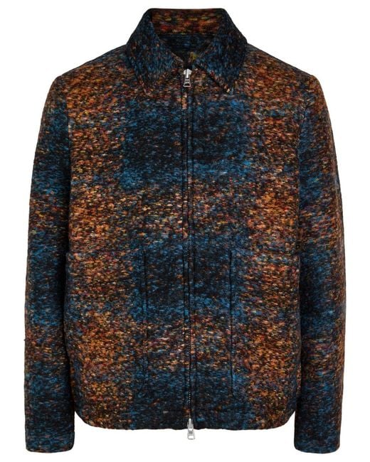 NN07 Gael Patterned Wool-Blend Jacket in Black for Men | Lyst UK