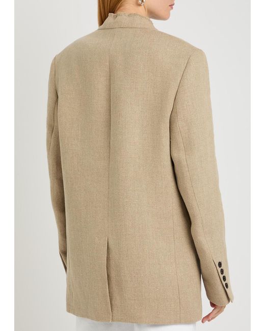 Totême Natural Frayed Linen Jacket