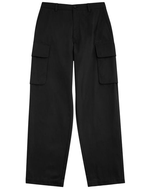 Givenchy Black Straight-Leg Cotton Cargo Trousers for men