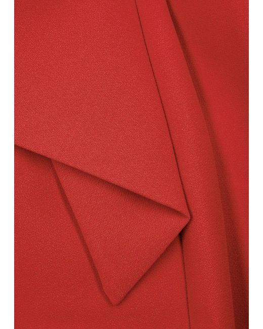 Roland Mouret Red Peplum Midi Dress