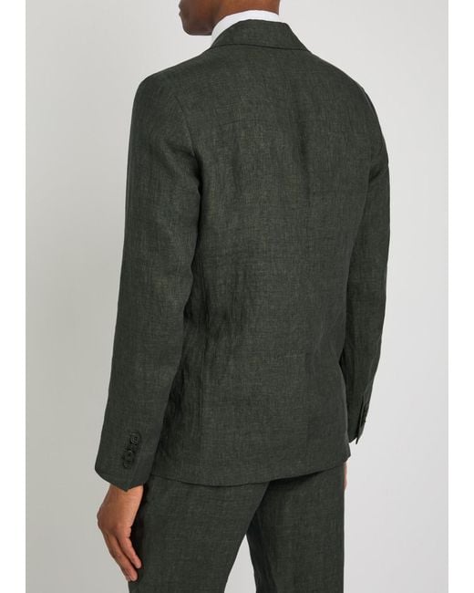 Sunspel Black Linen Blazer for men
