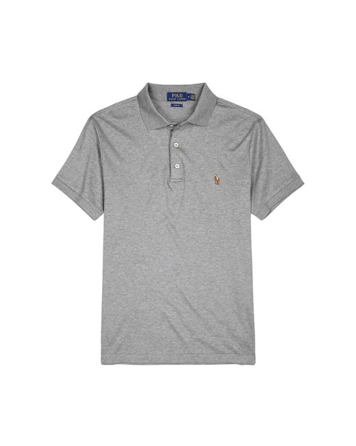 Polo Ralph Lauren Gray Slim Pima Cotton Polo Shirt for men