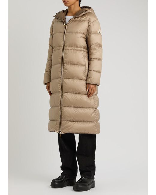 Moncler Natural Boulogne Reversible Quilted Shell Coat
