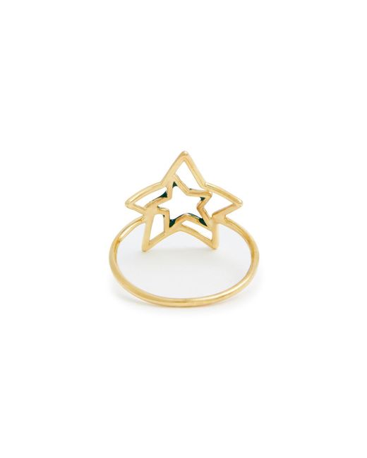 Aliita Blue Estrella Star 9kt Gold Ring