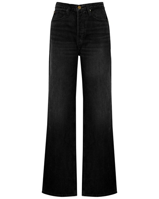 FRAME Black The 1978 Wide-leg Jeans