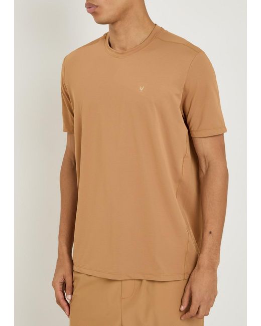 Now You Live Brown Shearsby Logo-Print Jersey T-Shirt for men