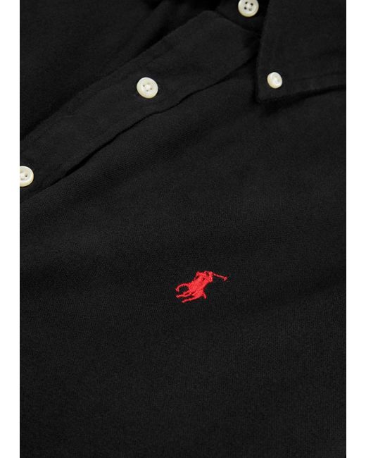 Polo Ralph Lauren Black Logo-embroidered Cotton Shirt for men