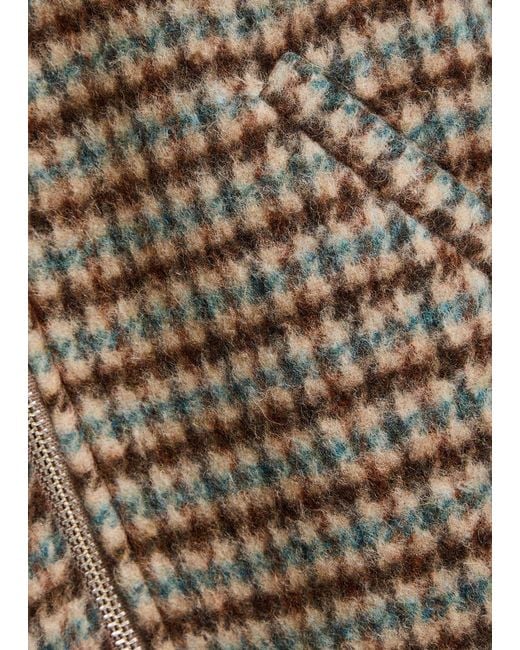 Won Hundred Brown Dutton Houndstooth Brushed Wool-Blend Jacket for men