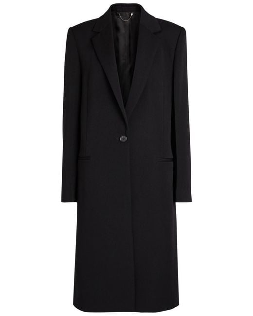 Totême Black Wool-Blend Coat