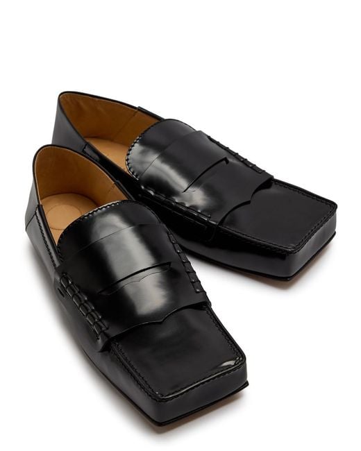 Jacquemus Black Les Carre Patent Leather Loafers
