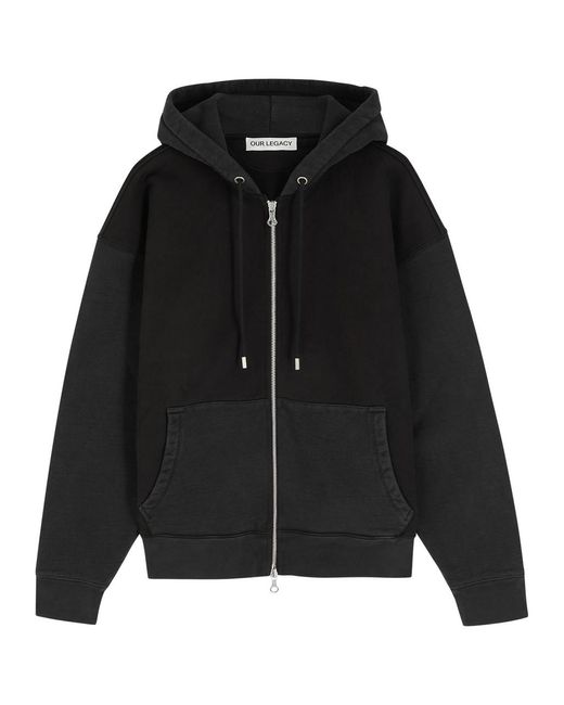 Our Legacy Black Rascal Hood Cotton Hooded Sweatshirt for men