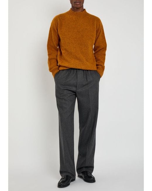 YMC Brown Montland Wool Jumper for men