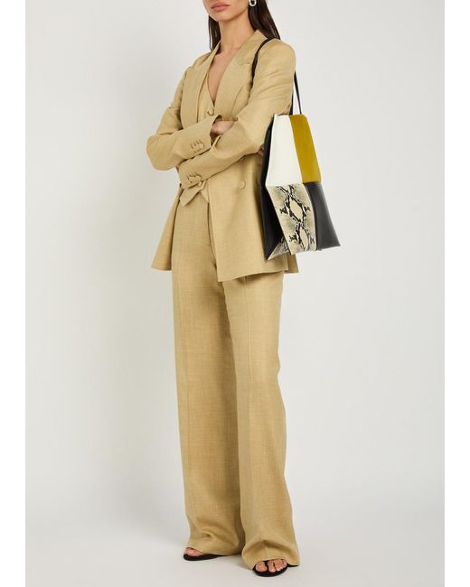 Gabriela Hearst Natural Vesta Straight-Leg Trousers