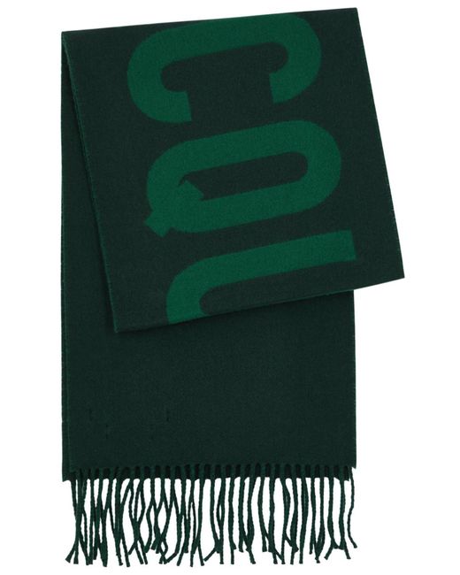 Jacquemus Green Le Écharpe Logo-intarsia Wool Scarf