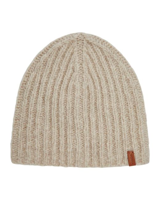 Vince Natural Ribbed Cashmere And Silk-blend Beanie