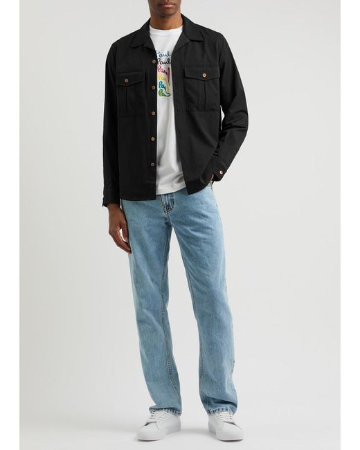 Paul Smith Black Utility Seersucker Shirt for men