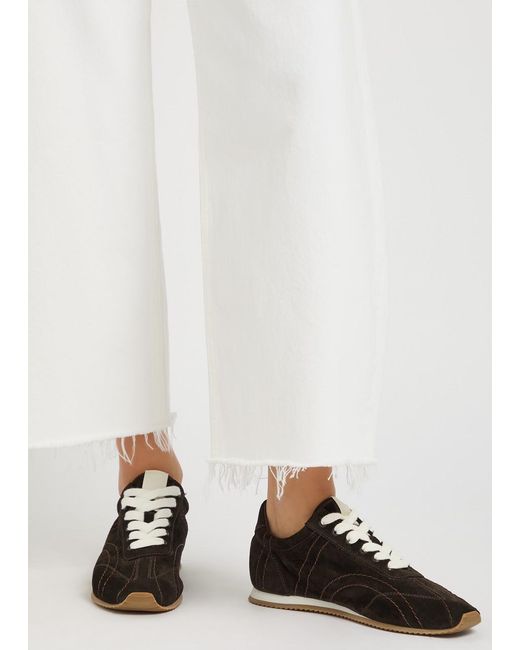 Totême Black Flex Suede Sneakers