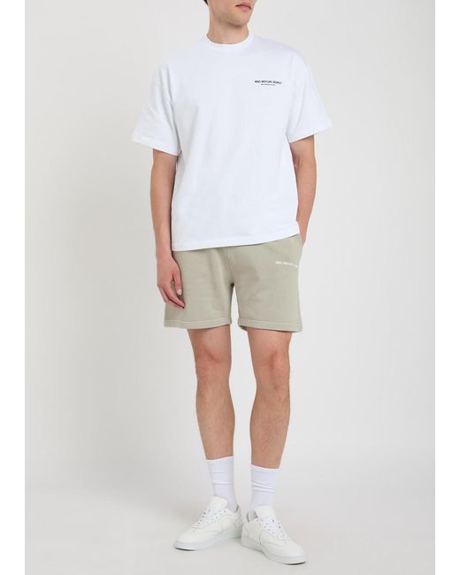 MKI Miyuki-Zoku Gray Uniform Logo-Print Cotton-Blend Shorts for men