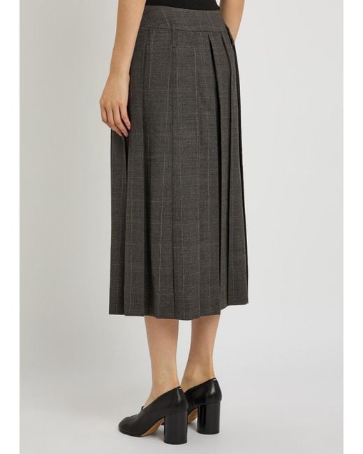 Simone Rocha Gray Tailored Stretch-Wool Midi Wrap Skirt