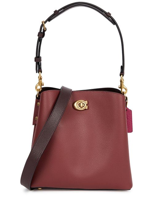 COACH Red Willow Leather Bucket Bag