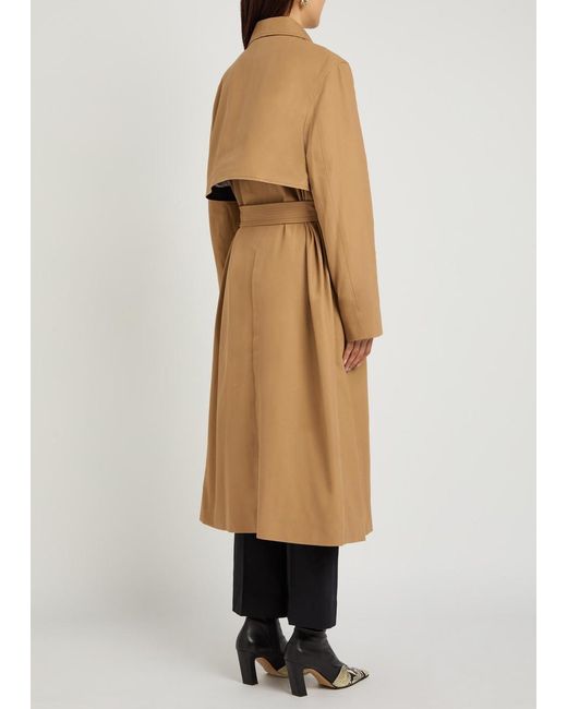 Maria McManus Natural Double-Breasted Cotton Trench Coat