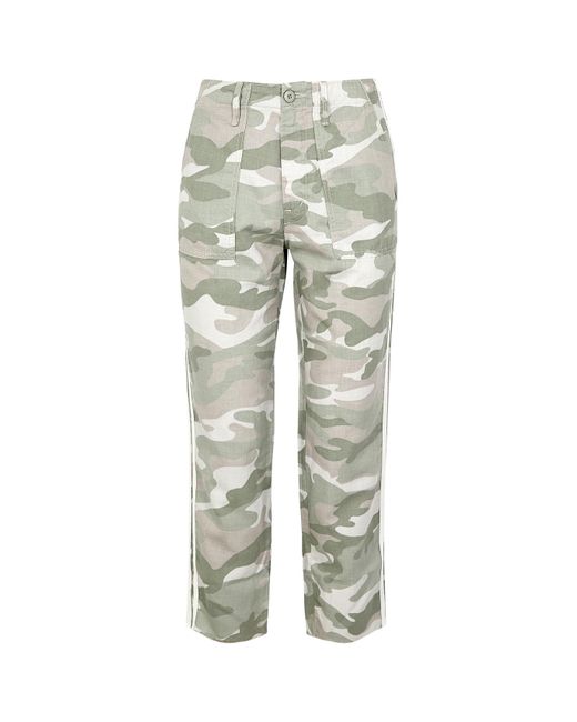 Mother Gray Shaker Camouflage Cotton-Blend Trousers