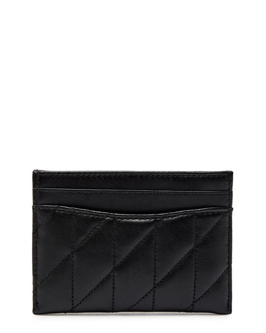 COACH Black Pillow Quilted Leather Card Holder