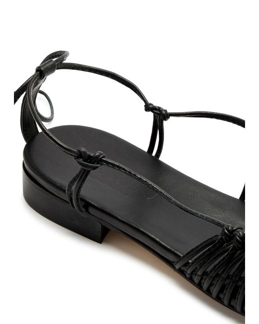 Hereu Black Mantera Leather Sandals for men