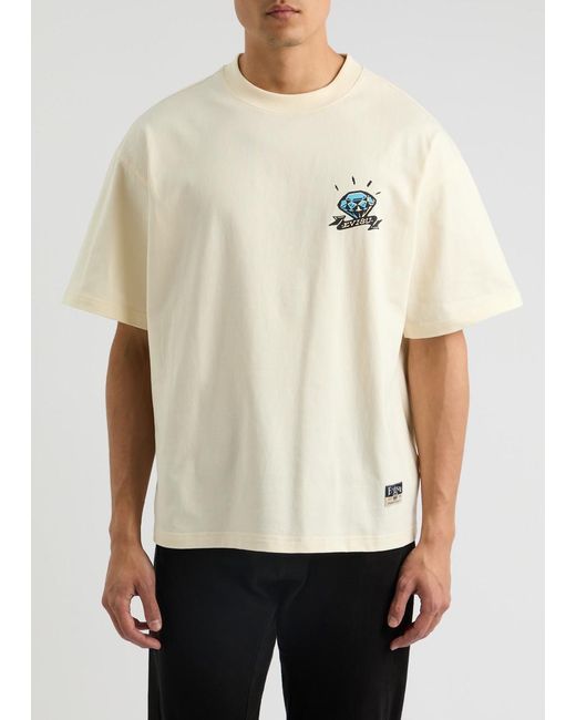 Evisu Natural Diamond Daruma Printed Cotton T-Shirt for men