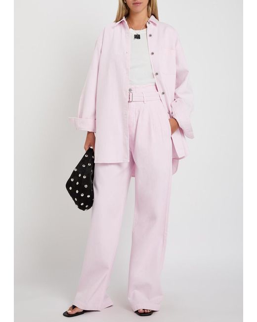 Agolde Pink X Maria Mcmanus Denim Shirt