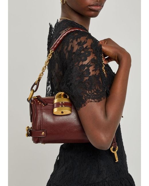 Chloé Purple Paddington Grained Leather Shoulder Bag