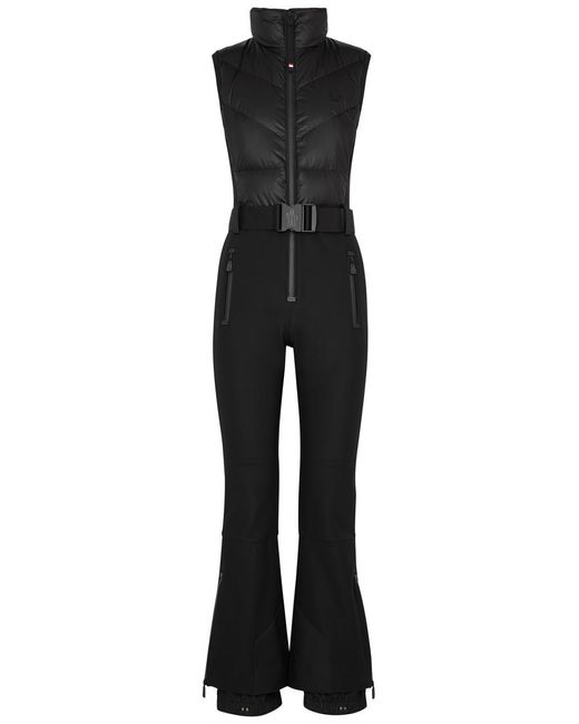 3 MONCLER GRENOBLE Black Quilted Shell And Stretch-nylon Ski Suit