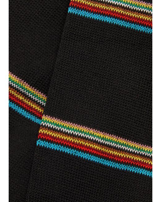 Paul Smith Black Striped Stretch-cotton Socks for men