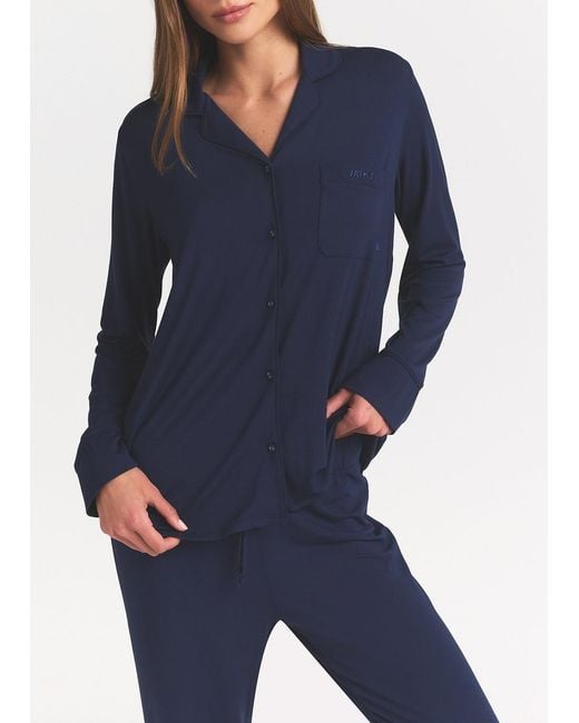 Skims Blue Jersey Pyjama Set