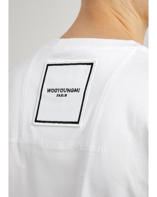 Wooyoungmi White Logo Cotton T-Shirt for men